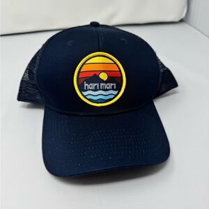 Hari Mari Golden Hour navy trucker hat NWT